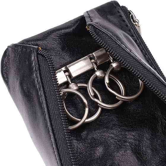 Містка ключниця на одне відділення з гладкої натуральної шкіри Tony Perotti 20851_1 (2686 nero) Чорний Київ