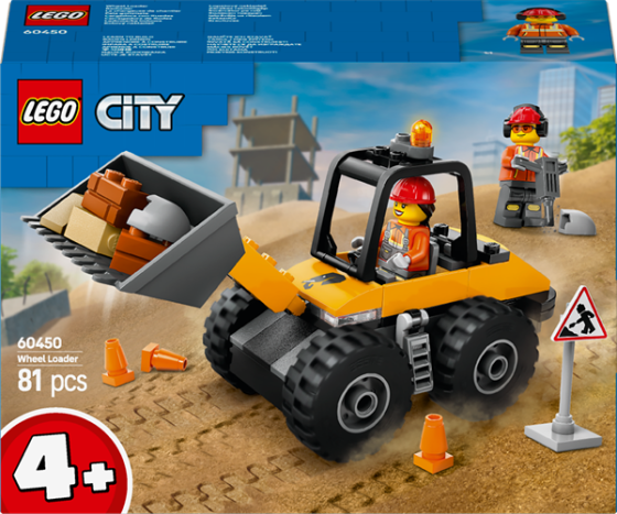 Конструктор LEGO City Жовтий будівельний автонавантажувач 81 деталь (60450) Харків