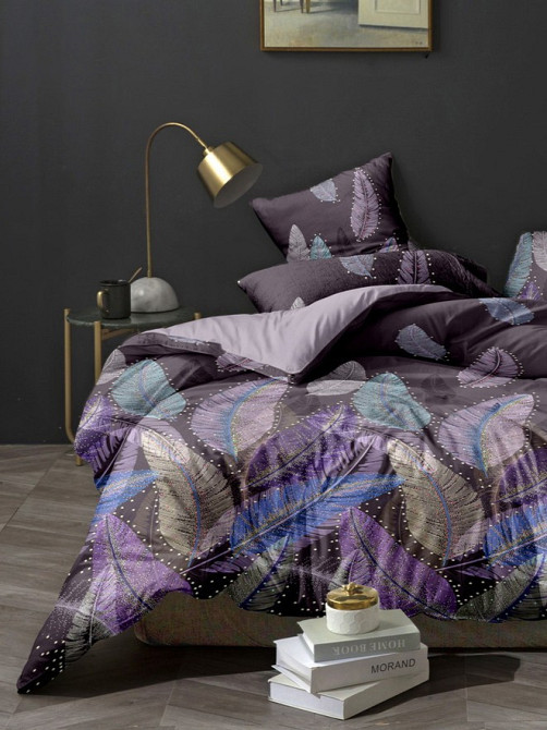 Ecotton Комплект постільної білизни Ecotton Євро 210х220 см Перинка фіолетовий (20098АВ) Коломия - фото 2