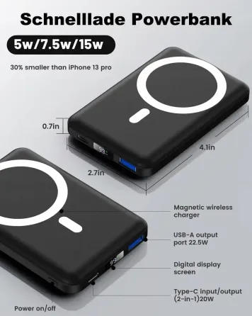 Магнітний павербанк YAGOPAL KT-D007 10000 mAh (MagSafe) Луцк