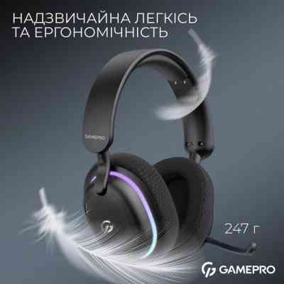 Наушники GamePro Asgard Bragi 7.1 RGB Tri-Mod Black (HSW250B) Винница