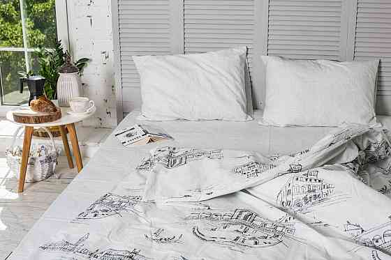 Ecotton Комплект постільної білизни Ecotton двоспальний Сімейний 150х215 см білий Місто Коломыя