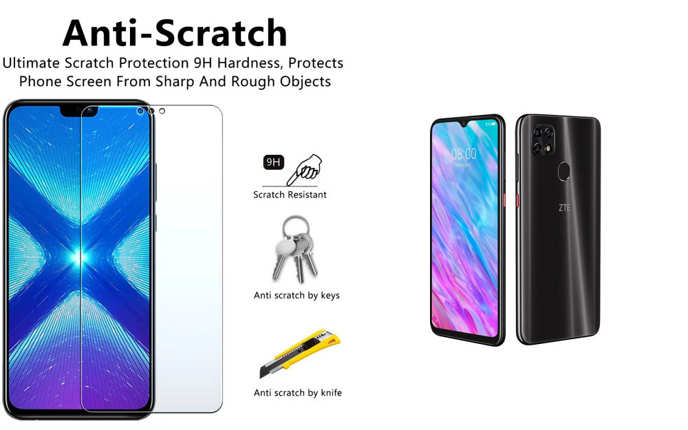Захисне скло NeoGlass для ZTE Blade 20 Smart – надпрозоре та стійке Київ - фото 1