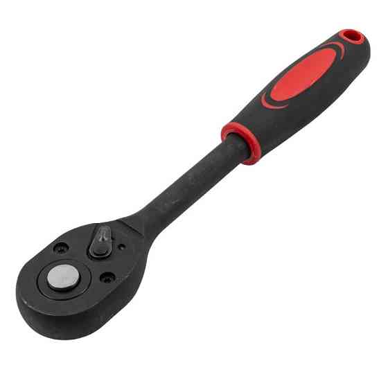 Трещотка реверсивная ударная с резиновой ручкой 1/2