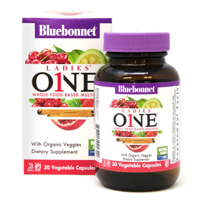 Мультивитамин Bluebonnet Nutrition Женские Мультивитамины, Ladies' One, 30 растительных капсул (BLB0132) Винница - изображение 1