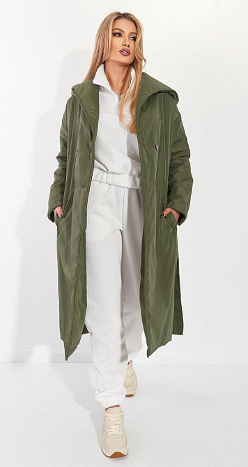 Модне пальто з плащової тканини (42) Київ - фото 2