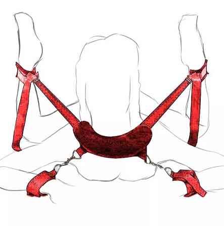 Інтимні наручники для ігор універсальний червоний Київ