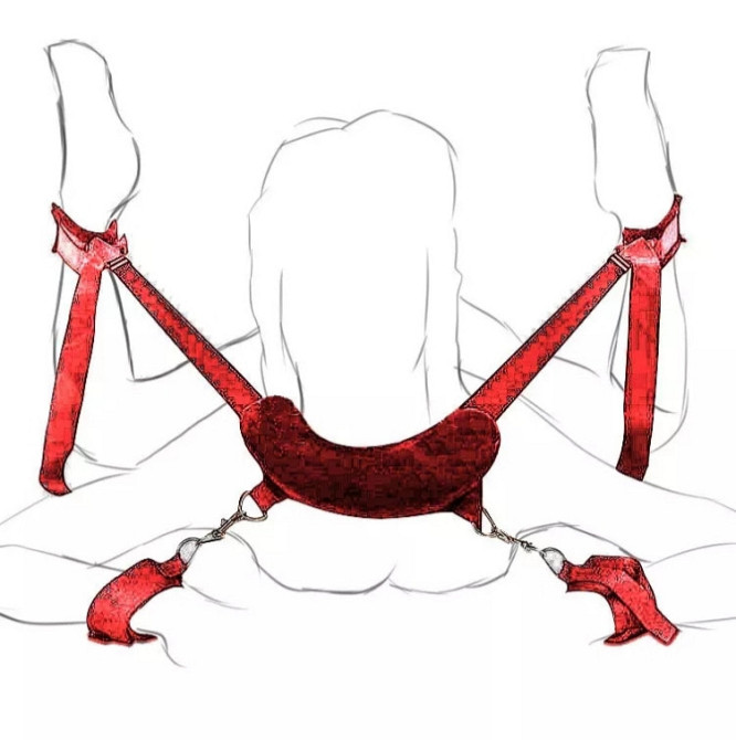 Інтимні наручники для ігор універсальний червоний Київ - фото 2
