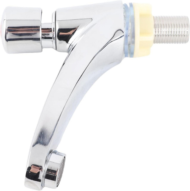 Змішувач для раковини із затримкою часу, автоматичний з таймером авто-закривання для економії води, хромований, латунь Київ - фото 5