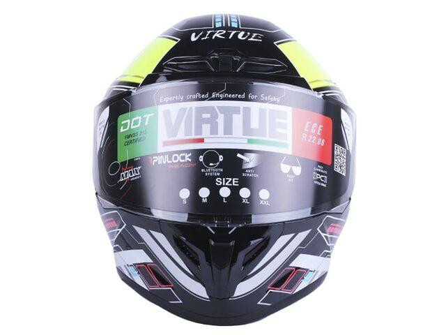 Шлем мотоциклетный интеграл MD-821, черный с цветным, size L Мукачево - изображение 4