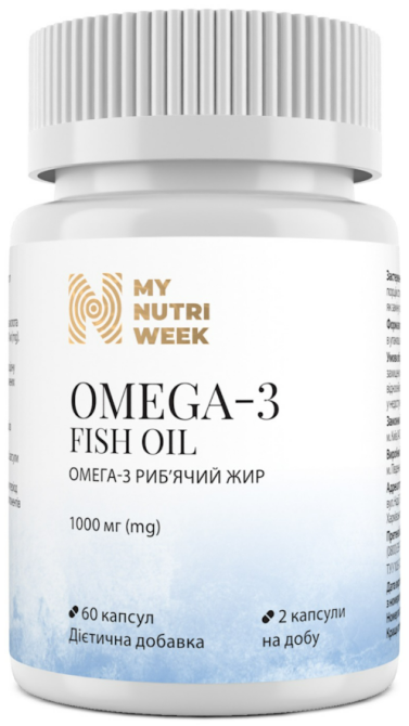 Омега-3 My Nutri Week Omega-3 Fish Oil 60 капс Киев - изображение 1