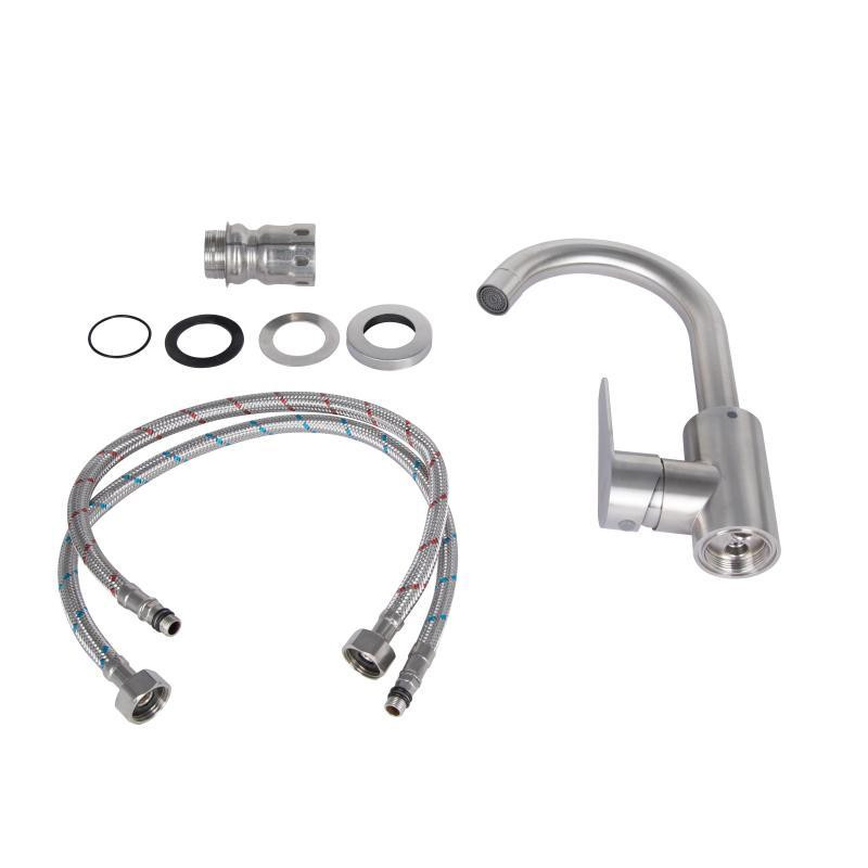 Смеситель для кухни Lidz Vida 03U-SFS (LD014VI43353) сатин Киев - изображение 3