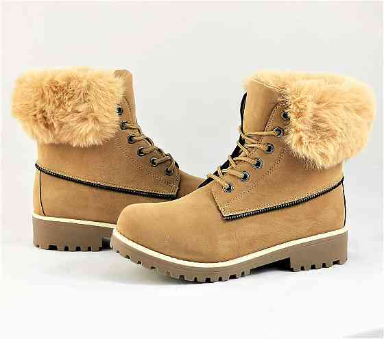 Змінні півчоботи Жіночі Бежеві з Хухом Черевики (розміри: 36) - 44-3 Дніпро