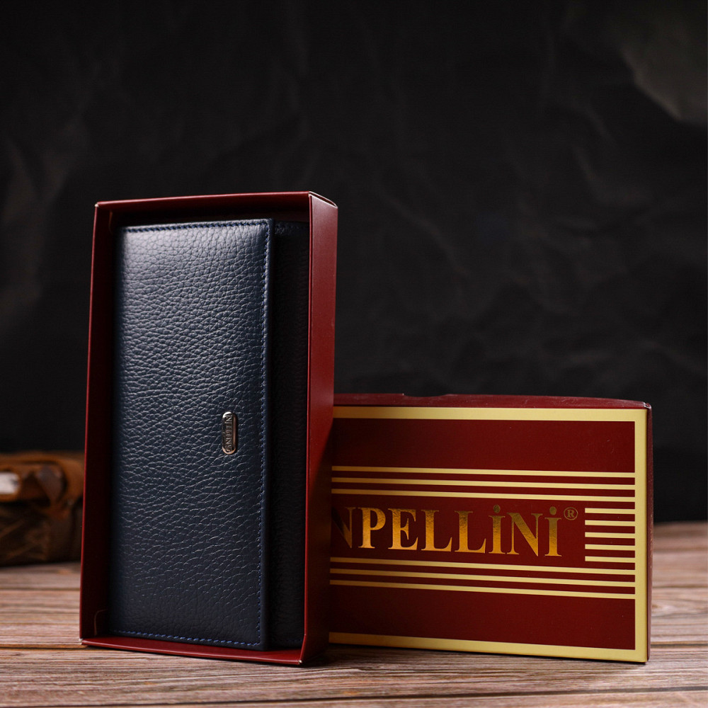 Жіночий гаманець з натуральної шкіри CANPELLINI 21830 Синій Київ - фото 1