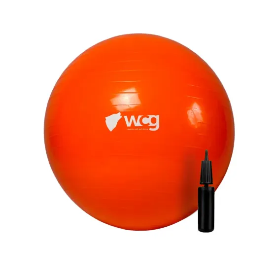 Фітбол (м'яч для фітнесу) 55 см WCG 55 Anti-Burst навантаження 300кг помаранчевий Фітбол Київ