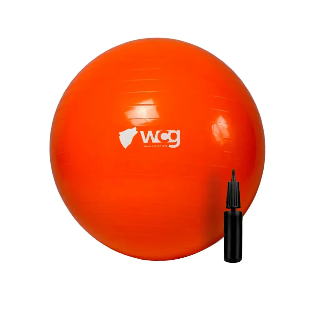 Фітбол (м'яч для фітнесу) 55 см WCG 55 Anti-Burst навантаження 300кг помаранчевий Фітбол Київ - фото 1