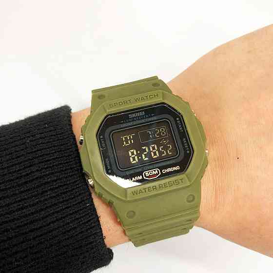 Захисні тактичні годинники SKMEI 1628AGBK, Годинники військові чоловічі спортивні спорт AE-25 Івано-Франківськ