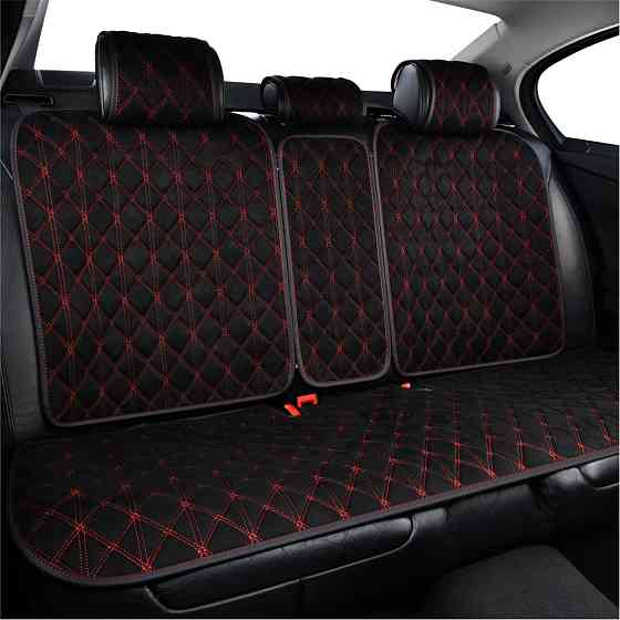 Комплект преміум накидок для сидінь CarLife Nitro, black-red Львів