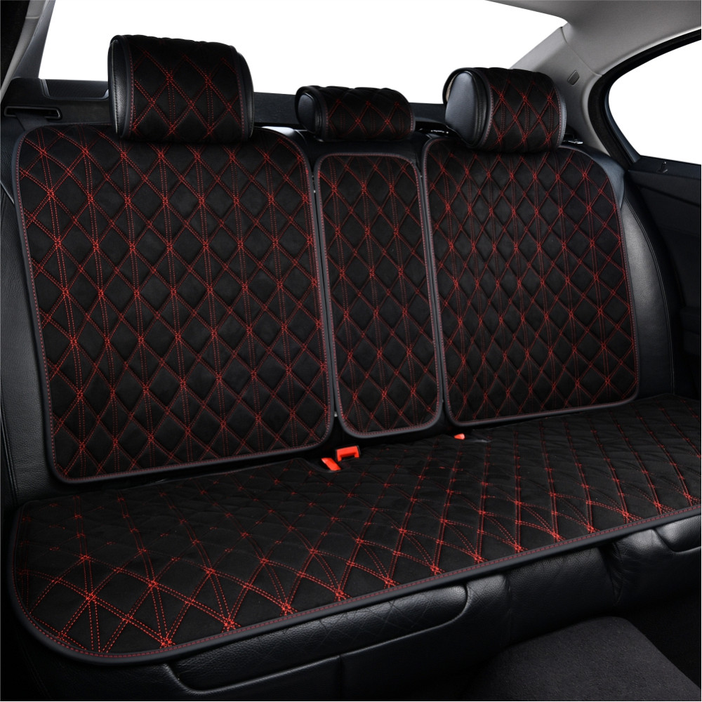 Комплект преміум накидок для сидінь CarLife Nitro, black-red Львів - фото 5