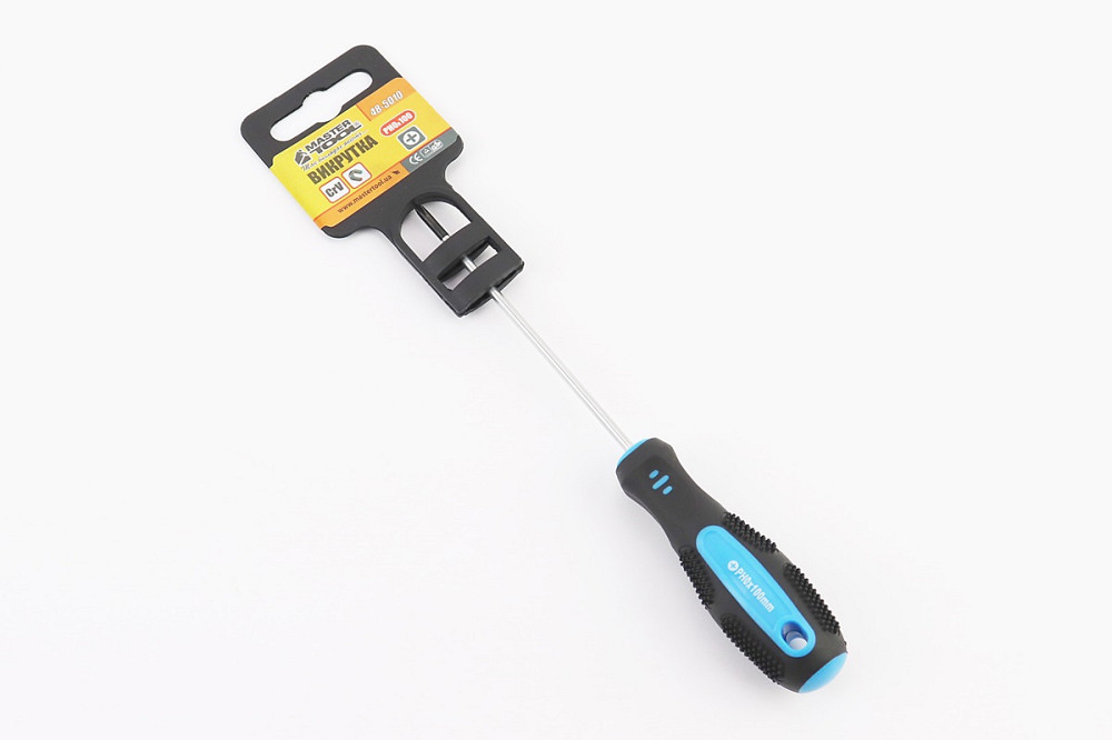 Викрутка магнітна хрестова PH0x100мм ручка з TPR покриттям 48-5010 Київ - фото 1