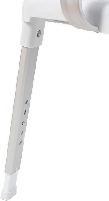 Стілець для душу Weinberger 43907 білий регульований 38–48 см зі спинкою та підлокітниками навантаж. 150 кг Київ - фото 2