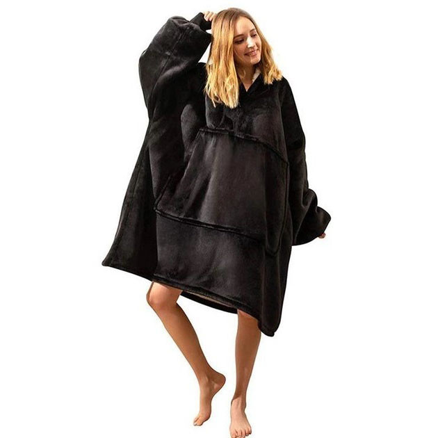 Ковдра з рукавами Snuggie, Толстовка плед з капюшоном для дому Толстовка плед капюшоном на природу BW-49 Львів - фото 8