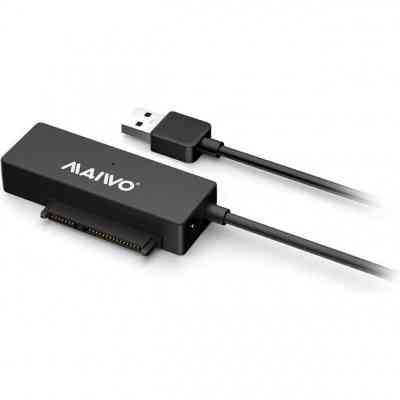 Адаптер Maiwo USB 3.0 to HDD SATA 2,5"/3,5"/5,25"/SSD, PA 2V/2A black (K10435A) Винница