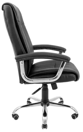 Офісне Крісло Керівника Richman Frankfurt Fly 2230 Хром М3 MultiBlock Чорний Київ