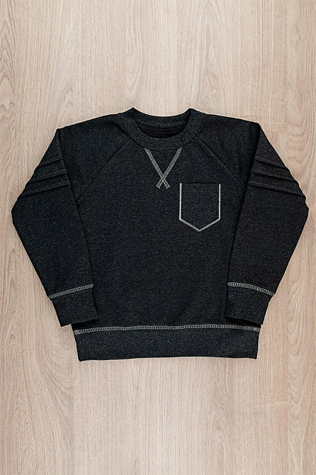 Джемпер для хлопчика, антрацит топ Крохатушка одяг Київ - фото 2