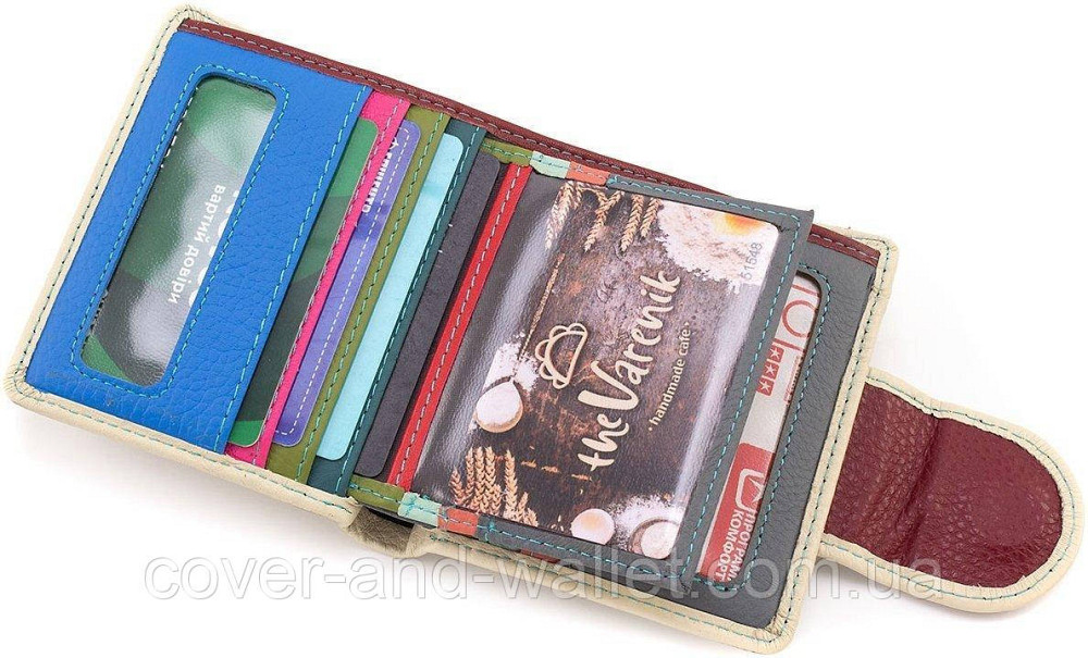 Небольшой кожаный женский кошелек белого цвета ST 415 Киев - изображение 7