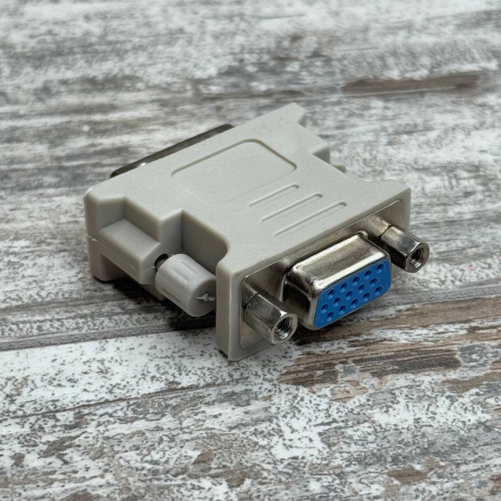 Адаптер DVI-I (24+5) – VGA, папа-мама, переходник для подключения VGA монитора к DVI-I видеокарте Киев