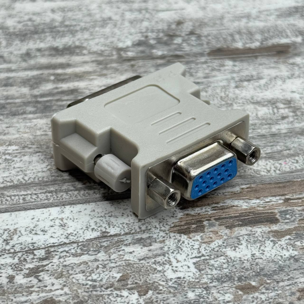 Адаптер DVI-I (24+5) – VGA, тато-мама, перехідник для підключення VGA монітора до DVI-I відеокарти Київ - фото 1