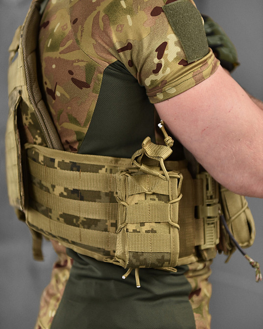 Плитоноска піксель з підсумками 4 точки скидання кордура підсумки під магазин аптечку рацію Турецька Одеса - фото 16