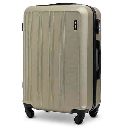 Валіза пластикова WINGS HRR01 середня 65 см шампань Київ