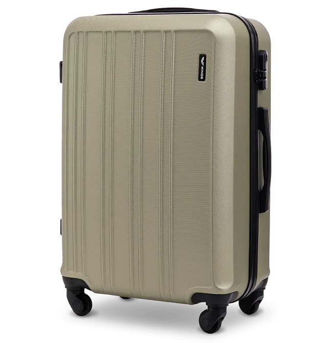 Валіза пластикова WINGS HRR01 середня 65 см шампань Київ - фото 1