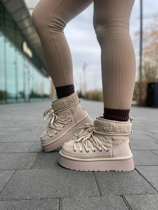 Hengji Угги жіночі HENGJI T39-3 бежеві (зима, замша натуральна) (5677) 37 Коломыя - изображение 9