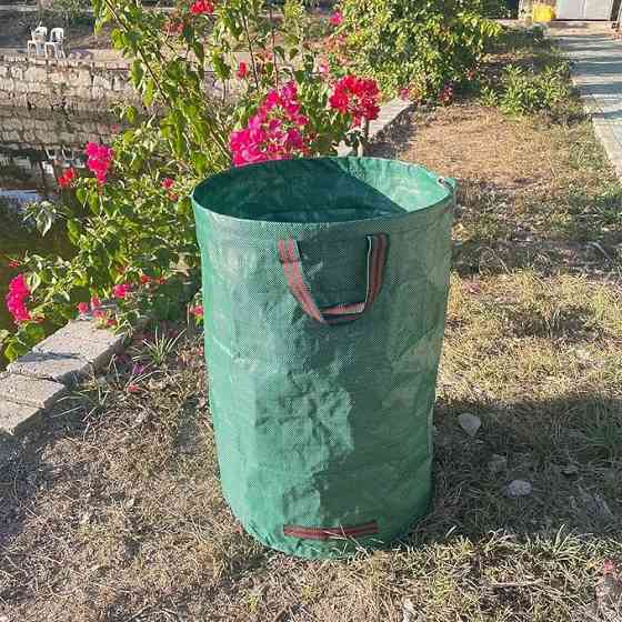 Мешок-сумка садовый для мусора тканевый многоразовый с ручкаками складываемый для сада и огорода объёмом 166 л Каменец-Подольский