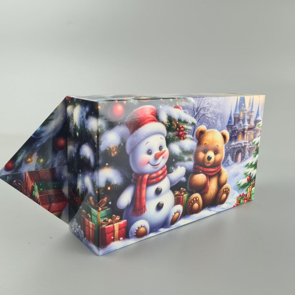 Новогодняя подарочная картонная упаковка для конфет (500грм) №241 