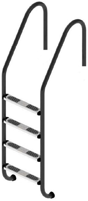 Лестница для бассейнов Flexinox Standard Nero (4 ступени) Black. AISI-316L Киев - изображение 3