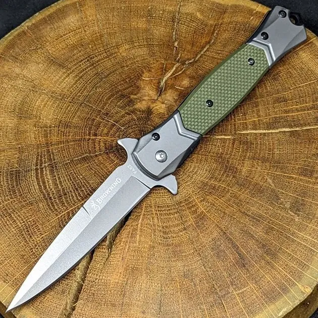 Складаний кишеньковий туристичний ніж для риболовлі та полювання Browning FA52 з отвором під темляк (2858) Одеса - фото 1