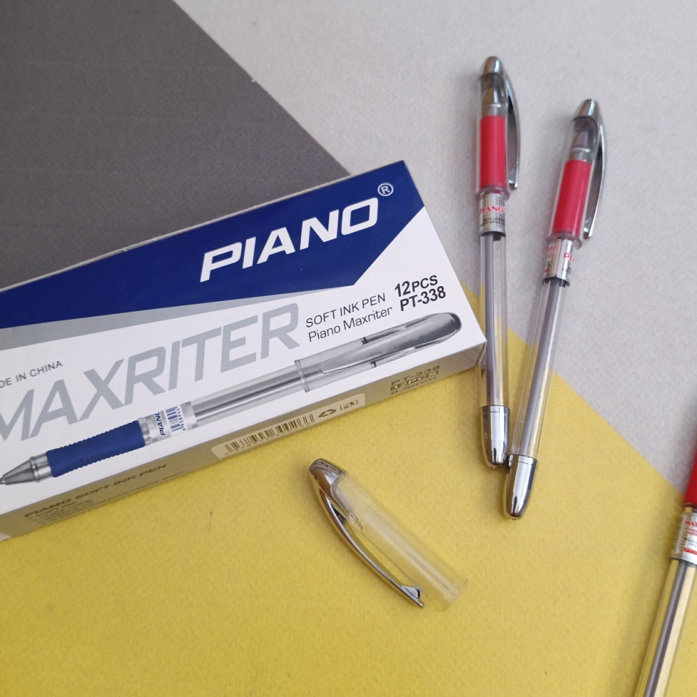 Ручка Кулькова 0,5мм червона Piano Київ - фото 3