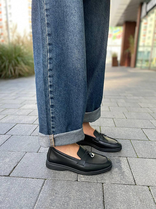 Лофери жіночі Notta bene чорні натуральна шкіра 37р.-24см. (5628) Коломия - фото 5