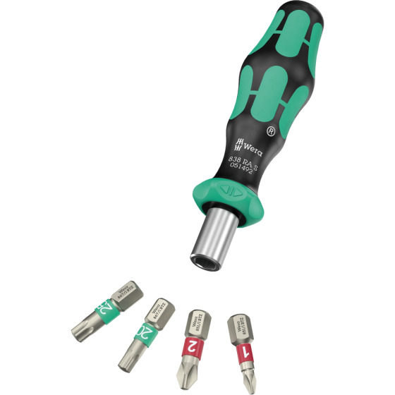 Трещеточная отвертка-битодержатель 1/4