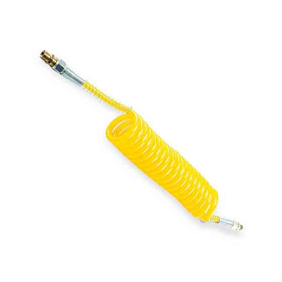 Шланг воздушный (желтый ) 4,0м м16х1,5 спиральный Мукачево