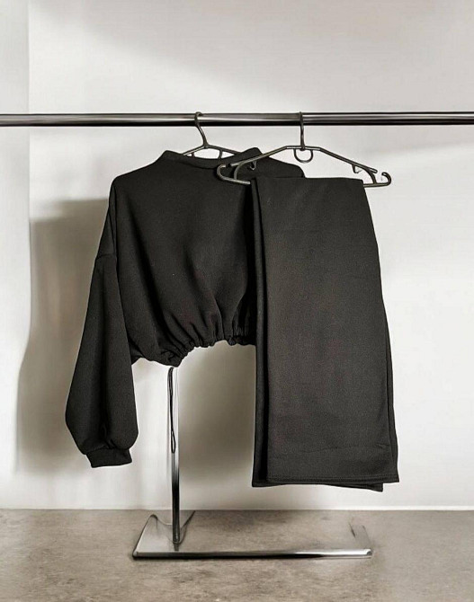 Женский теплый костюм с брюками и свитшотом в фасоне «летучая мышь» трехнитка на флисе Одесса - изображение 1