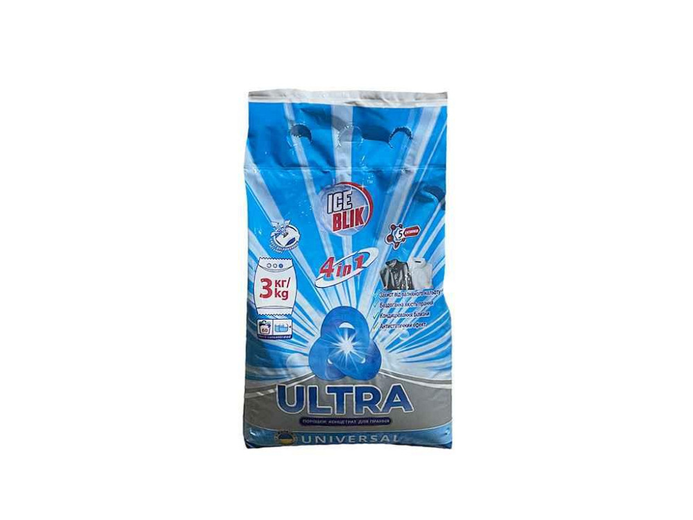 Стиральный порошок 3кг ULTRA Universal ТМ ICE BLIK Киев - изображение 1