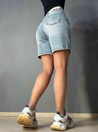 Шорты женские джинсовые Vanver 2025 бермуды с ремнем стрейчевые голубые, голубой, 29, 29, 81 см, 112 см Киев