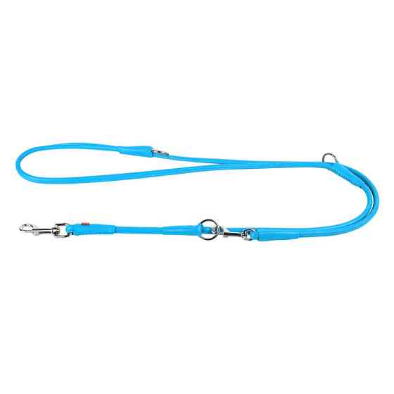 Повідець-перестібка "WAUDOG GLAMOUR" круглий (діаметр 10 мм, довжина 122,142,183см) блакитний Коломыя