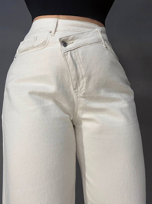 Джинсы женские Its Basic 3847-7S6 straight fit с асимметричной застежкой бежевые, бежевый, 38, 38, 75 см, 102 см Киев - изображение 15