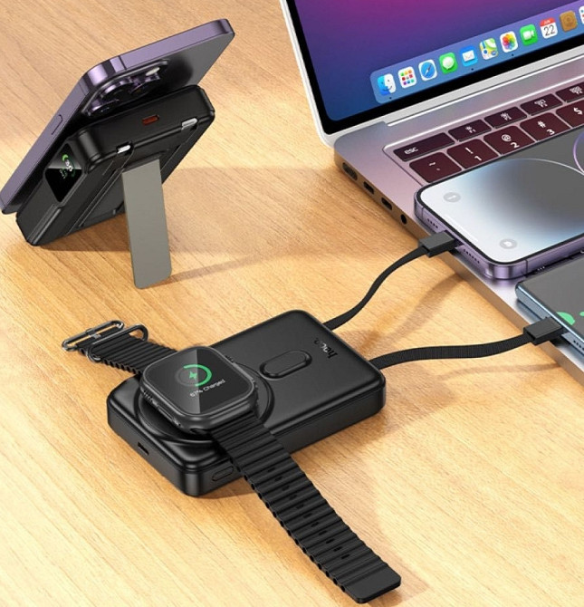 Повербанк Hoco Q48 10000мАг 20Вт MagSafe 4в1 Apple Watch Харьков - изображение 5